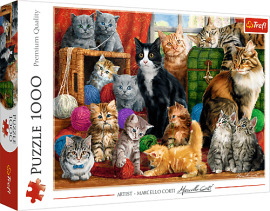 Trefl Puzzle 1000 - Stretnutie mačiek