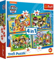 Trefl Puzzle 4v1 - Prázdniny Paw Patrol / Viacom PAW Patrol - cena, porovnanie
