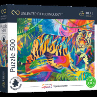 Trefl Prime puzzle 500 UFT - Farebné šplechy: Tiger - cena, porovnanie