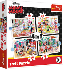 Trefl Puzzle 4v1- Minnie s priateľmi / Disney Minnie