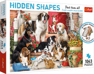 Trefl Puzzle 1000 Hidden Shapes - Psy na verande - cena, porovnanie