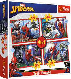 Trefl Puzzle 4v1 - Hrdinský Spiderman