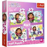 Trefl Puzzle 4v1 - Gabbyine dobrodružstvá - cena, porovnanie