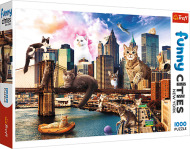 Trefl Puzzle 1000 Crazy City - Cats in New York - cena, porovnanie