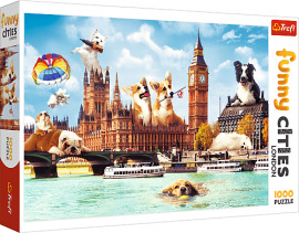 Trefl Puzzle 1000 Crazy City - Psy v Londýne