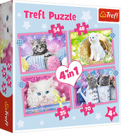 Trefl Puzzle 4v1 - Zábavné mačky - cena, porovnanie
