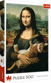 Trefl Puzzle 500 - Mona Lisa a mačiatko