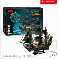 Clementoni Puzzle 3D Queen Anne's Revenge / led - 293 - cena, porovnanie