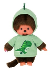 Monchhichi Mončiči chlapec v mikine dinosaura 20cm