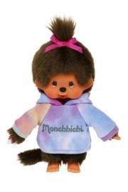 Monchhichi Mončiči dievča v dúhovej mikine 20cm