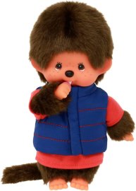 Monchhichi Mončiči chlapec v modrej veste 20cm