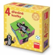 Dino Drevené licenčné kocky Krtko - 4 kocky - cena, porovnanie