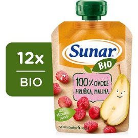 Hero Sunar BIO ovocná kapsička hruška, malina 12x100g