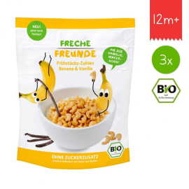 Freche Freunde BIO Cereálie - Chrumkavé čísla - Banán a vanilka 3x125g