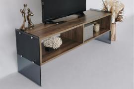 Hanah Home Elegantný TV stolík BROWN 120 cm