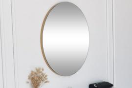 Hanah Home Okrúhle zrkadlo GOLD 60 cm