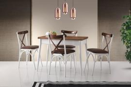Hanah Home Elegantný rozkladací otočný stôl DOLUNAY 100-120 cm