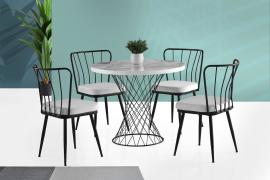 Hanah Home Dizajnový okrúhly jedálenský stôl POTA 90 cm