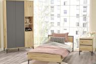 Hanah Home Elegantná sada posteľ 100x200 cm, šatník a stolík ARCA - cena, porovnanie
