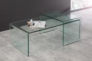 Invicta Vysoko kvalitná sada 2 sklenených konferenčných stolíkov FANTOME 100 cm - cena, porovnanie