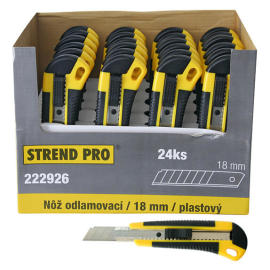 Strend Pro Nôž UKBOX-86-18 18 mm, odlamovací, plastový, Sellbox 24 ks