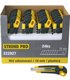 Strend Pro Nôž UKBOX-85, 18 mm, odlamovací, plastový, Sellbox 24 ks