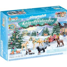 Playmobil 71345 Adventný kalendár Kone: Vianočná jazda na saniach