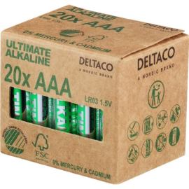 Deltaco Batérie alkalické ULTIMATE AAA LR03 20ks