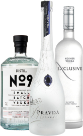 Pravda Set Kosher for Passover + Distil No9 + Exclusive Kosher Vodka