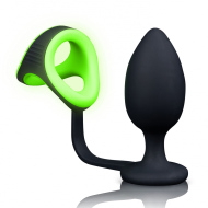 Ouch! Glow in the Dark Butt Plug with Cockring - cena, porovnanie