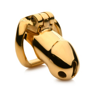 Master Series Midas Locking Chastity Cage 18K Gold-Plated - cena, porovnanie