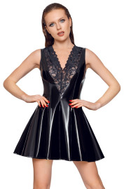 Black Level Vinyl Dress with Lace 2851547