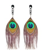 Rimba Nippel Clamps with Peacock Feather Trim - cena, porovnanie