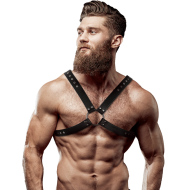 Fetish Submissive Attitude Eco Leather Crossed Chest Strap Harness - cena, porovnanie