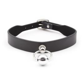 Fetish Addict Collar with Hoop and Bell