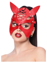 Fever Mock Leather Devil Mask