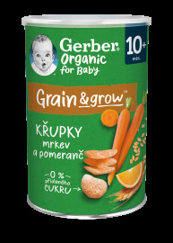 Nestlé GERBER Organic chrumky s mrkvou a pomarančom 35g