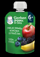 Nestlé GERBER Organic Kapsička jablko, banán, čučoriedka a černica 90g - cena, porovnanie