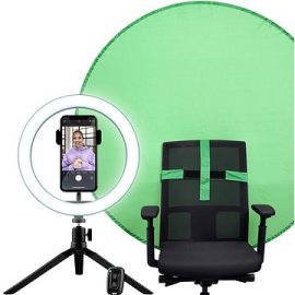 Trust MAKU Vlog Light & Green Screen Kit