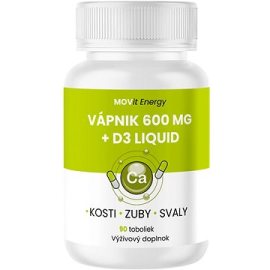 Movit Vápnik 600 mg + D3 liquid 90tbl