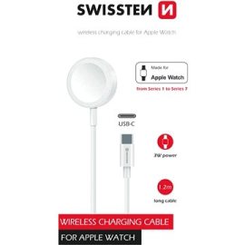 Swissten Nabíjací magnetický kábel pre Apple Watch USB-A 1,2m