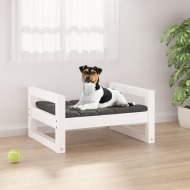 vidaXL Psia posteľ biela 55,5x45,5x28 cm borovicový masív - cena, porovnanie