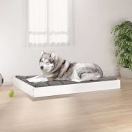 vidaXL Psia posteľ biela 101,5x74x9 cm borovicový masív - cena, porovnanie