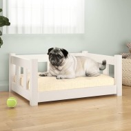 vidaXL Psia posteľ biela 65,5x50,5x28 cm borovicový masív - cena, porovnanie