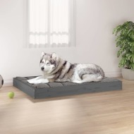 vidaXL Psia posteľ sivá 101,5x74x9 cm borovicový masív - cena, porovnanie