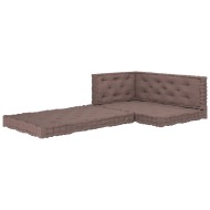 vidaXL Podlahové podložky na paletový nábytok 4 ks sivohnedé bavlna - cena, porovnanie