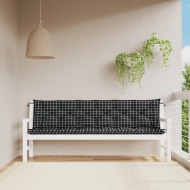 vidaXL Podložka na záhradnú lavičku čierne kocky 200x50x7 cm látka - cena, porovnanie