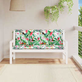 vidaXL Podložky na záhradnú lavičku 2 ks farebné 150x50x7 cm látka
