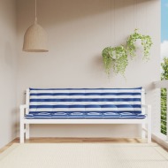 vidaXL Podložky na záhradnú lavičku 2 ks modro-biele 200x50x7cm látka - cena, porovnanie