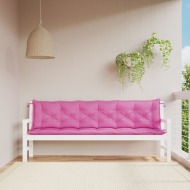 vidaXL Podložky na záhradnú lavičku 2 ks ružové 200x50x7 cm látka - cena, porovnanie